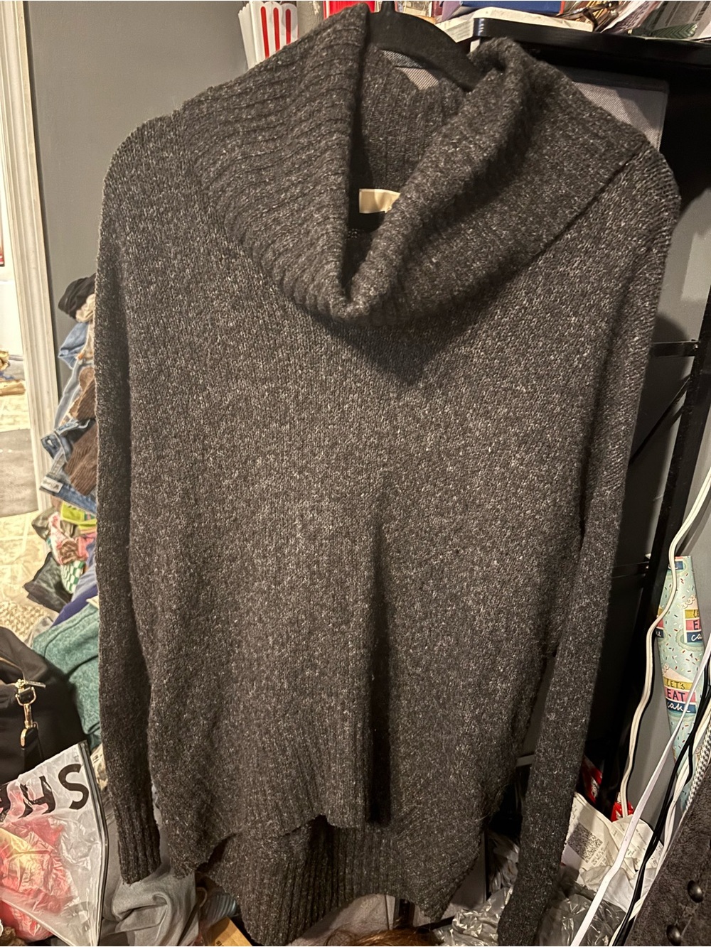 MICHAEL Michael Kors Charcoal Cowl Neck Sweater